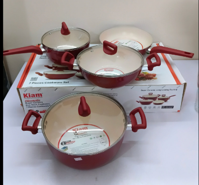 Picture of Kiam 7 Piece Ceramic Coating Granite Non Stick Cookware Set (Induction Cooker Supported)