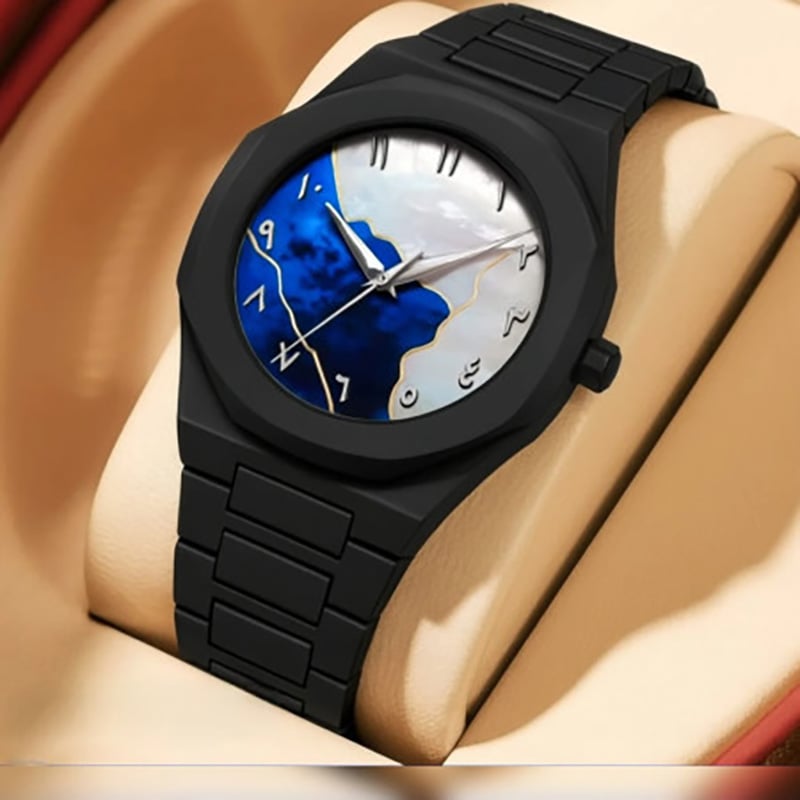 Picture of Arabic Watch Waterproof Men's Quartz Watch Black PC Plastic watch for men - Aura Arabic Watch - Black