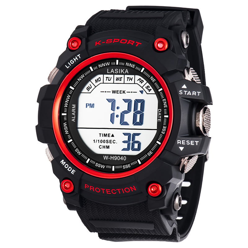 Picture of LASIKA W-H9040  Water Resistance 50m Silicon Digital Watch for Men - Black  - Watch For Men - Watch - Watch For Men - Watch - ঘড়ি - Watch For Men