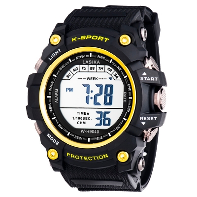 Picture of LASIKA W-H9040  Water Resistance 50m Silicon Digital Watch for Men - Black  - Watch For Men - Watch - Watch For Men - Watch - ঘড়ি - Watch For Men