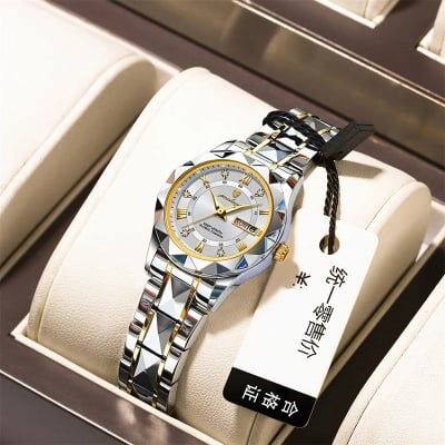 Picture of POEDAGAR 306 Fashion Quartz Watch for Women Stainless Steel Date Week Luxury Ladies Watches - Watch For Women - Women Watch - Watch