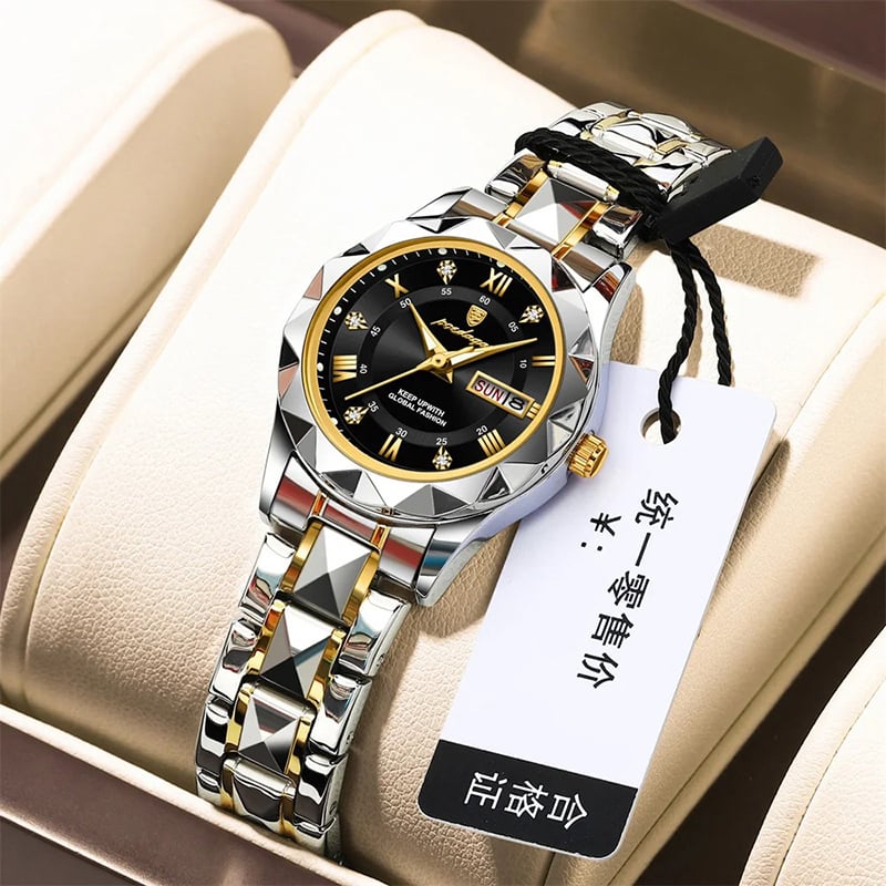 Picture of POEDAGAR 306 Fashion Quartz Watch for Women Stainless Steel Date Week Luxury Ladies Watches - Watch For Women - Women Watch - Watch