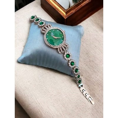 Picture of New Luxury Diamond Ladies Quartz Wrist Watch, Premium quality stylist colorful stone Fashionable Watch For Women - Watch -ঘড়ি
