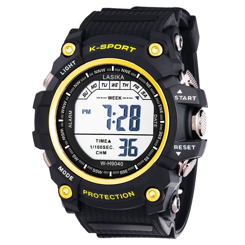 Picture of LASIKA W-H90  Water Resistance 50m Silicon Digital Watch for Men - Black  - Watch For Men - Watch - Watch For Men - Watch - ঘড়ি - Watch For Men