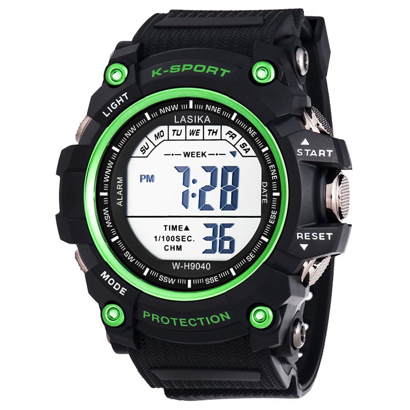 Picture of LASIKA W-H90  Water Resistance 50m Silicon Digital Watch for Men - Black  - Watch For Men - Watch - Watch For Men - Watch - ঘড়ি - Watch For Men