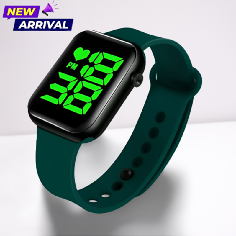 Picture of Fashionable Square LED Digital Sports Watch, Waterproof LED Watch