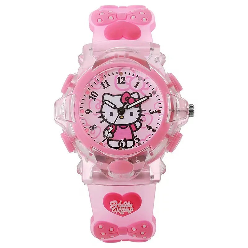 Picture of Sanrio Watch Kawaii Melody Cinnamoroll Children LED Luminous Watch Kuromi Hello Kitty Student Wrist Watch Kids Birthday Gift Toy - Kids Watch - Watch