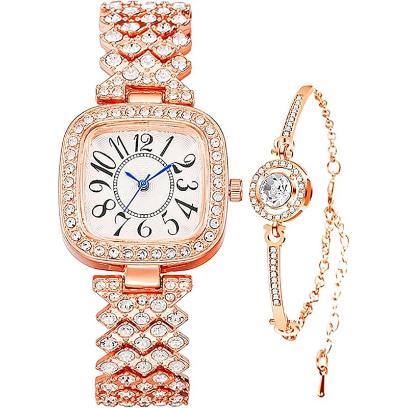 Picture of New Fashion Luxury Diamond Square dial Quartz Women's Watch - Watch For Women - Stainless steel Watch For Women - Watch
