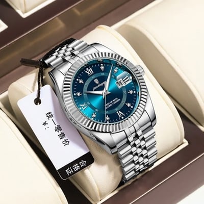 Picture of POEDAGAR 910 / Rolax Luxury Stainless steel Wrist Watch For Man - Waterproof Men Watch Quartz - Stainless Steel Men's Watch - Stainless steel Watch .