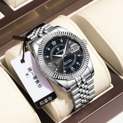 Picture of POEDAGAR 910 / Rolax Luxury Stainless steel Wrist Watch For Man - Waterproof Men Watch Quartz - Stainless Steel Men's Watch - Stainless steel Watch .