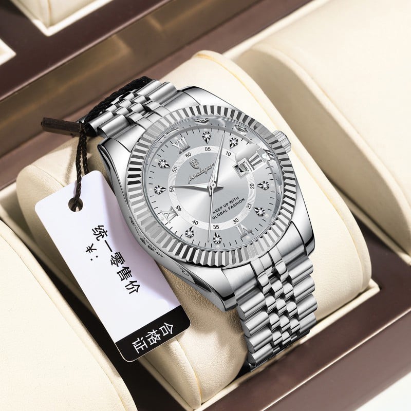 Picture of POEDAGAR 910 / Rolax Luxury Stainless steel Wrist Watch For Man - Waterproof Men Watch Quartz - Stainless Steel Men's Watch - Stainless steel Watch .