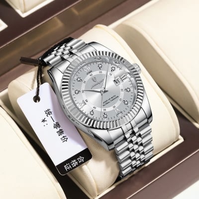 Picture of POEDAGAR 910 / Rolax Luxury Stainless steel Wrist Watch For Man - Waterproof Men Watch Quartz - Stainless Steel Men's Watch - Stainless steel Watch .