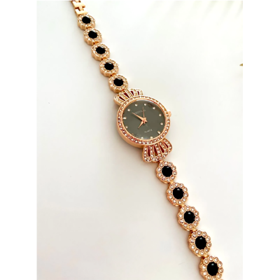 Picture of New Luxury Diamond Ladies Quartz Wrist Watch, Premium quality stylist colorful stone Fashionable Watch For Women - Watch -ঘড়ি