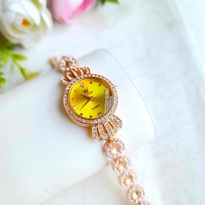 Picture of New Luxury Diamond Ladies Quartz Wrist Watch, Premium quality stylist colorful stone Fashionable Watch For Women - Watch -ঘড়ি