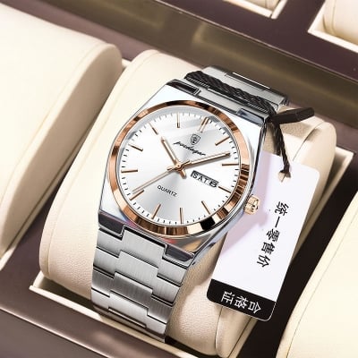 Picture of POEDAGAR 930 Luxury Watch For Men Waterproof Luminous Date Week Stainless Steel Men Watch Casual Quartz Men's Watch- Watch For Men