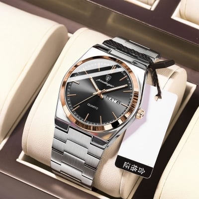 Picture of POEDAGAR 930 Luxury Watch For Men Waterproof Luminous Date Week Stainless Steel Men Watch Casual Quartz Men's Watch- Watch For Men