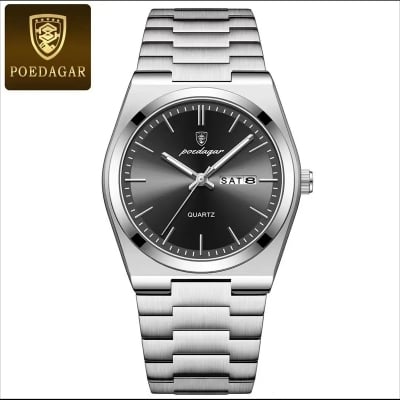 Picture of POEDAGAR 930 Luxury Watch For Men Waterproof Luminous Date Week Stainless Steel Men Watch Casual Quartz Men's Watch- Watch For Men