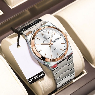 Picture of POEDAGAR 930 Luxury Watch For Men Waterproof Luminous Date Week Stainless Steel Men Watch Casual Quartz Men's Watch- Watch For Men