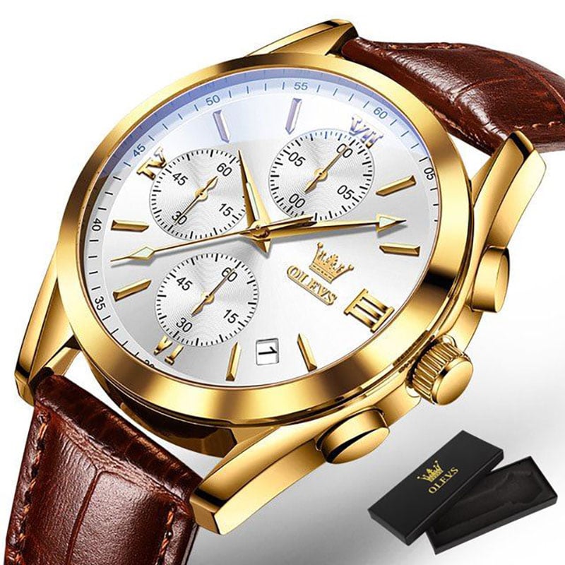Picture of OLEVS 2872 Top Luxury Leather Analog Quartz Fashionable Watch For Men Master Copy watch