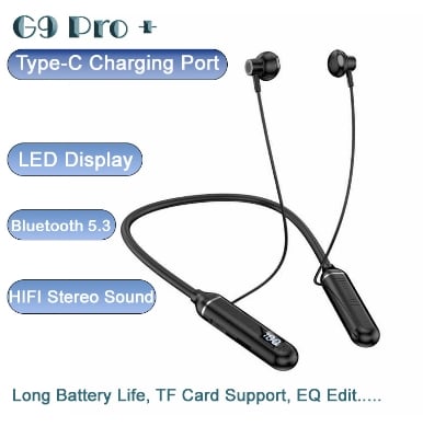 Picture of G9 Pro+ Stereo Type-C Charging Long Standby Wireless Neckband Headphone