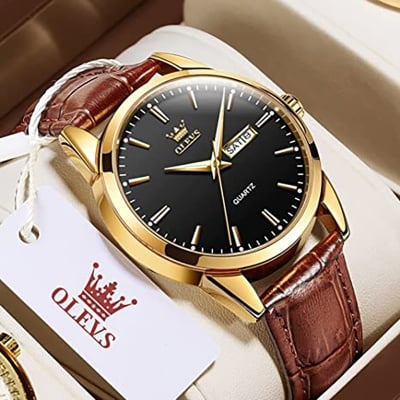 Picture of Olevs New Men Watch Luxury Leather Luminous Hand Watch Watch For Men