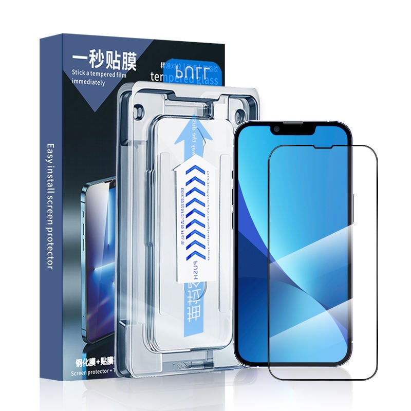 Picture of iPhone 16, 15, 14, 13, 12, 11, X All Models Easy Install High Quality 9H Tempered Glass Screen Protector