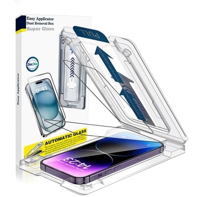 Picture of iPhone 16, 15, 14, 13, 12, 11, X All Models Easy Install High Quality 9H Tempered Glass Screen Protector