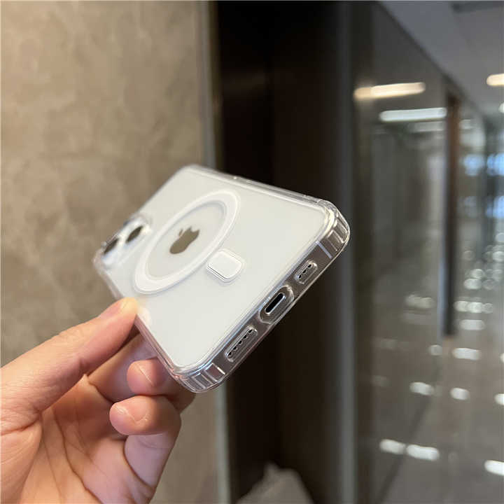 Picture of iPhone 14/13/12 Pro & Pro Max Transparent Shockproof Case - Magnetic Magsafe Wireless Charging