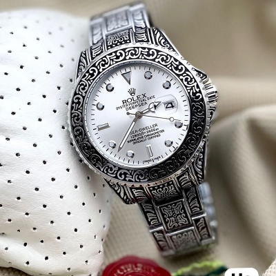 Picture of Stainless Steel Watch Gold Chain For Men Stylish Watch For Men