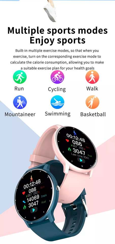 Picture of Zl02 Smart Watch 1.28 inch HD Screen Heart Rate, Blood Pressure, Step Counter Reloges Sport Watch