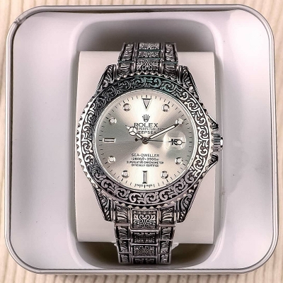 Picture of Stainless Steel Watch Gold Chain For Men Stylish Watch For Men