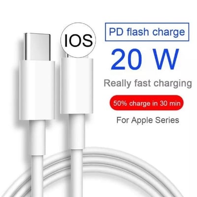 Picture of Iphone Cable Usb-C To Lightning Cable 20w Pd Fast Charging Data Cable (1m)-White