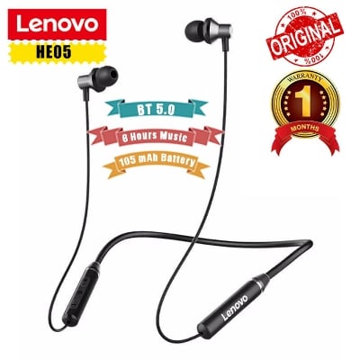 Picture of Lenovo HE05 Neckband Earbuds Waterproof HIFI Magnetic Design