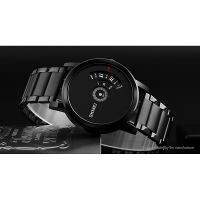 Picture of SKMEI Fashion Quartz Waterproof Creative Stainless Steel Business Watch For Men 1260 Black Ghori Wala