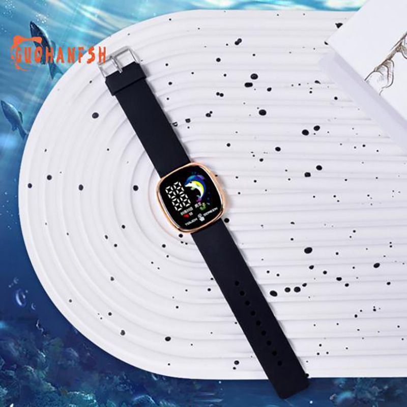 Picture of Square Fashion Trend Electronic Watch, Accurate Time, Luminous Display, Comfortable To Wear , Digital Silicon watch - Watch For Men