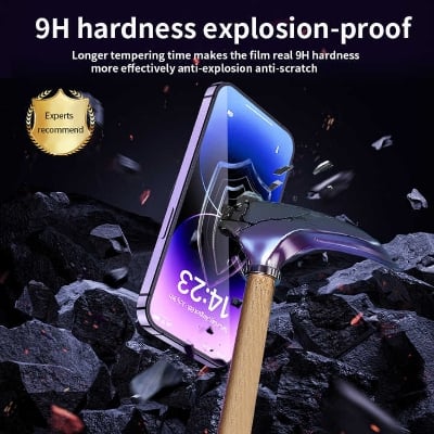 Picture of iPhone 11-17 Models Easy Install 9H Tempered Glass Screen Protector, High Quality