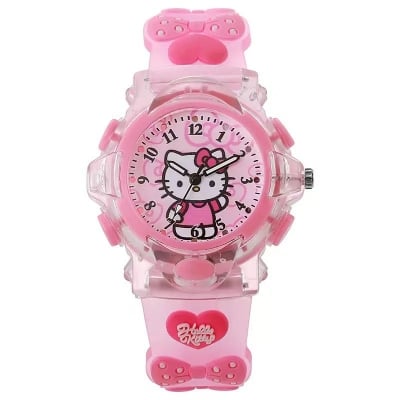 Picture of Sanrio Watch Kawaii Melody Cinnamoroll Children LED Luminous Watch Kuromi Hello Kitty Student Wrist Watch Kids Birthday Gift Toy - Kids Watch - Watch