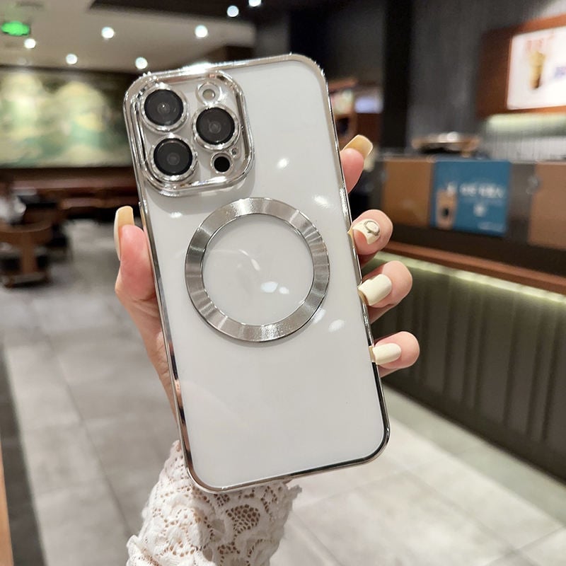 Picture of iPhone 15/15 Plus High Quality Electroplated New Magnetic Phone Case
