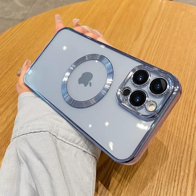 Picture of iPhone 15/15 Plus High Quality Electroplated New Magnetic Phone Case