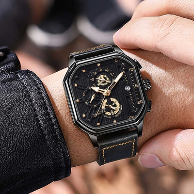 Picture of TRSOYE new luxury fashion leather belt wrist-watche for men