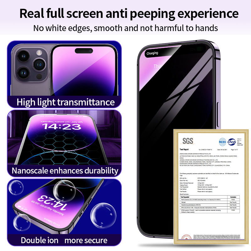 Picture of iPhone 11-17 All Models Privacy Anti-Spy Easy Install Screen Protector 9H Tempered Glass