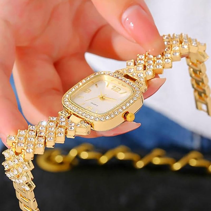 Picture of New Fashion Luxury Diamond Square dial Quartz Women's Watch - Watch For Women - Stainless steel Watch For Women - Watch