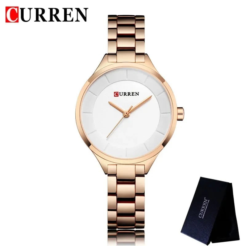 Picture of Curren9015C Women'S Watch Luxurious Stainless Steel Women'S Watch-Rose Gold And Blue Color