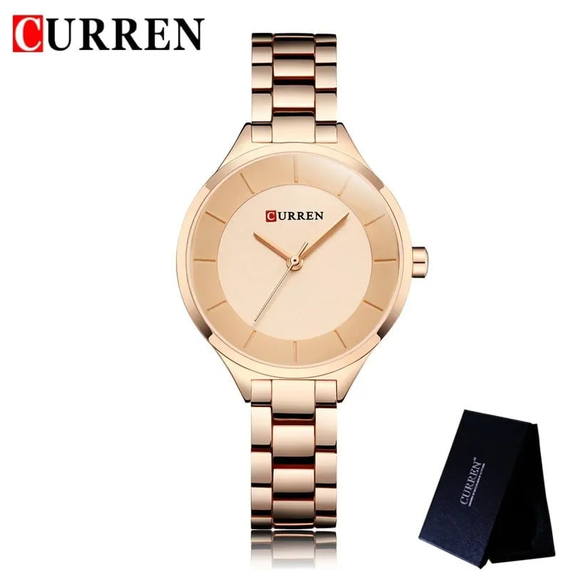 Picture of Curren9015C Women'S Watch Luxurious Stainless Steel Women'S Watch-Rose Gold And Blue Color
