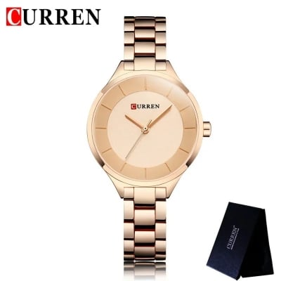 Picture of Curren9015C Women'S Watch Luxurious Stainless Steel Women'S Watch-Rose Gold And Blue Color