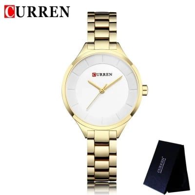 Picture of Curren9015C Women'S Watch Luxurious Stainless Steel Women'S Watch-Rose Gold And Blue Color
