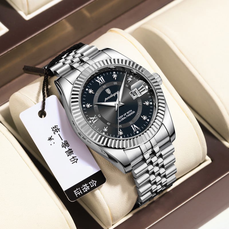 Picture of POEDAGAR 910 / Rolax Luxury Stainless steel Wrist Watch For Man - Waterproof Men Watch Quartz - Stainless Steel Men's Watch - Stainless steel Watch .