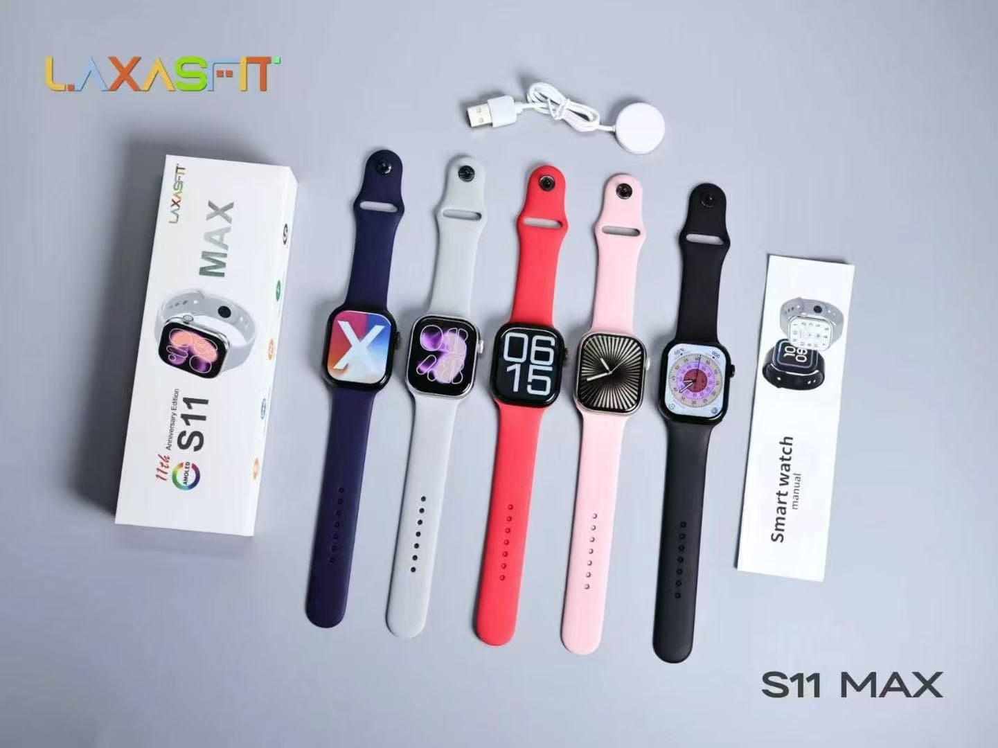 Picture of Original S11 Max Laxasfit Smart Watch 2.19 Inch AMOLED Display NFC Bluetooth Call Wireless Charging