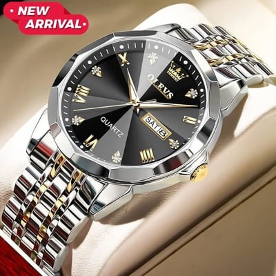 Picture of OLE-VS 9931 Watches for Men Diamond Business Dress Analog Quartz Stainless Steel Date Luxury Casual Fashion Wrist Watch  Replica