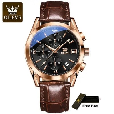 Picture of OLEVS 2872 Top Luxury Leather Analog Quartz Fashionable Watch For Men Master Copy watch